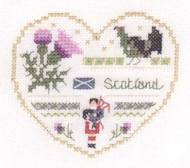 #103391 -- Scotland - International Hearts Cross-Stitch Kit