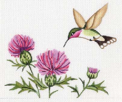 #150223 -- Hummingbird & Thistles (18)