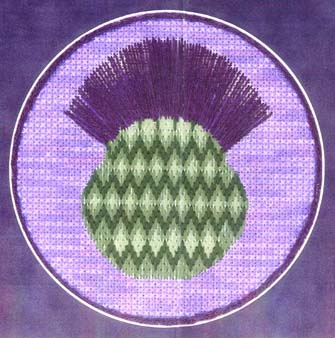 #150268 -- Bargello Thistle - Round