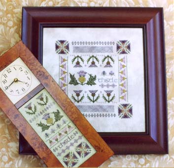 #32477 -- Thistle Clock & Sampler