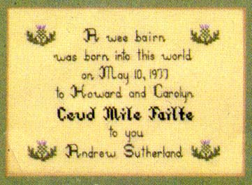 #3950 -- Scottish Birth Announcement