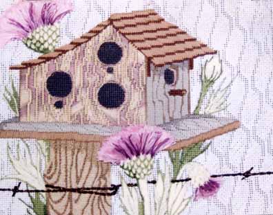#62773 -- Birdhouse In The Thistles