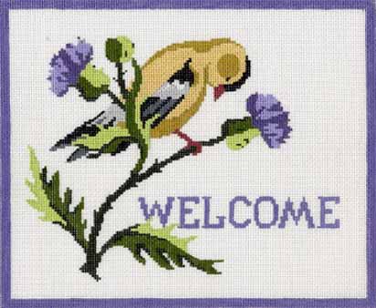 #62943 -- Goldfinch And Thistle Welcome