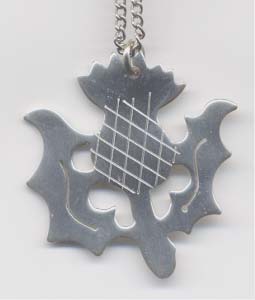 #81531 -- Pewter Thistle Pendant - Mini