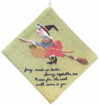 #434 Meat & Vegetable Witch Decorative Potholder